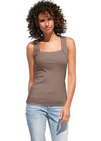 Heine Damen Shirttop, grau, Gr. 46, unifarben, 100% Baumwolle, Tops