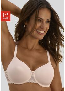 Nuance Damen Minimizer-BH, Gr. 90, beige, Microtouch, Spitze, Spacer, Obermaterial: 81% Polyamid, 19% Elasthan, casual, BHs, mit Bügel und feinen