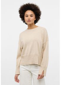 Eterna Damen Strickpullover, beige, casual, Gr. S, 55% cotton, 45% Wolle (Merino), Pullover