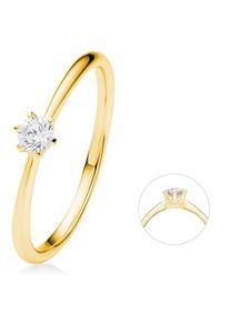 ONE ELEMENT Damen Diamantring "0.15 ct Diamant Brillant Ring aus 585 Gelbgold", 53, Gelbgold 585-Diamanten, gold, Gelbgold 585, Diamanten,