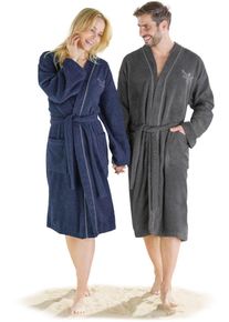 Bademantel Chiemsee, L:115cm in Gr. S, blau, Baumwolle, Hausmäntel, "Chiemsee Bademantel Venice für Damen und Herren, ideal für Sauna & Spa",