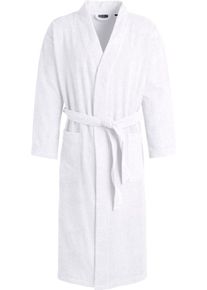 Unisex-Bademantel Egeria, L:130cm in Gr. XL, weiß, Walkfrottee, Hausmäntel, "Topas, ideal für Sauna & Spa, Hotelbademantel, Morgenmantel", für Damen