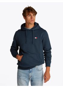 Tommy Jeans Herren Hoodie "TJM REG BADGE HOODIE EXT", blau, casual, Gr. L, unifarben, Sweatware, Obermaterial: 100% Baumwolle, Sweatshirts, Mit