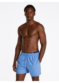 Herren Badeshorts "MEDIUM DRAWSTRING DW", blau, casual, Gr. M, Tommy Hilfiger Swimwear, unifarben, Polyester, Badehosen, mit Bindeband, mit