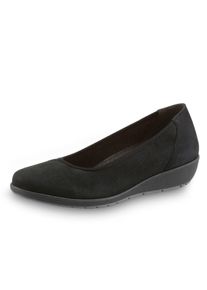 CLASSIC Damen Ballerina, Gr. 39, schwarz, Nubukleder, feminin, Schuhe