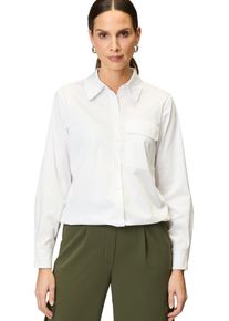 Zero Damen Klassische Bluse "Zero Bluse mit Tunnelzug Pattentasche", weiß, casual, Gr. 36, unifarben, Web, Obermaterial: 65% Baumwolle, 32% Polyamid,