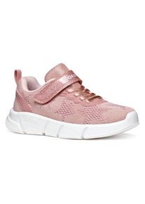 Geox Kinder Sneaker "J ARIL GIRL", Gr. 34, rosa, Textil, Synthetik, Glitzer, modisch, Schuhe, Knitwear Sneaker, Klettschuh mit glitzerndem Klettriegel