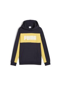 Puma Kinder Hoodie "Essentials Block Hoodie Jungen", blau, Gr. 164, Obermaterial: 32% Polyester, 68% Baumwolle; Kapuzenfutter: 100% Baumwolle; Rippe: