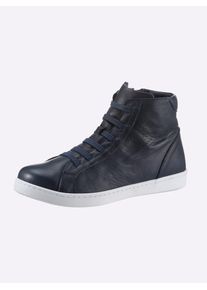 Andrea Conti Damen Stiefelette, Gr. 37, blau, Leder, Glattleder, modisch, Schuhe