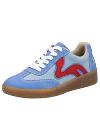 RIEKER SPORT Damen Plateausneaker, Gr. 36, blau, Nubuklederimitat, sportlich, Schuhe, Freizeitschuh, Halbschuh, Schnürschuh in veganer Verarbeitung