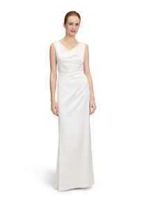 Vera Mont Damen Abendkleid "Vera Mont Abendkleid mit Raffung", weiß, elegant, Gr. 46, Satin, Obermaterial: 96% Polyester, 4% Elasthan., Kleider,