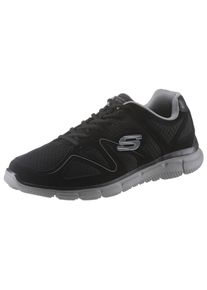 Skechers Herren Sneaker "Verse", Gr. 41, schwarz, Leder, Textil, unifarben, sportlich, Schuhe, mit Memory Foam-Ausstattung, Freizeitschuh, Halbschuh,