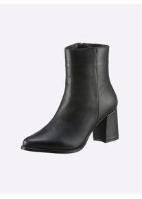 Andrea Conti Damen Stiefelette, Gr. 37, schwarz, Nubukleder, Rindsleder, Leder, feminin, Schuhe