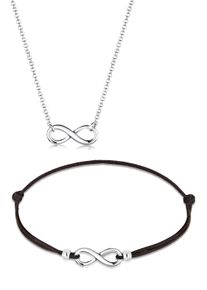 Elli Damen Schmuckset "Infinity Unendlichkeit 925 Sterling Silber", OneSize, ohne Stein, silber, Silber 925 (Sterlingsilber), Schmuck-Sets