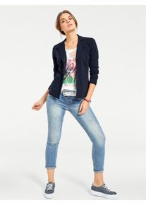 Heine Damen Jerseyblazer "Jersey-Blazer", blau, Gr. 42, 100% Baumwolle, Blazer