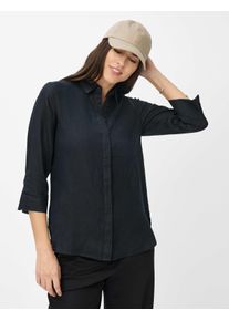 Brax Damen Kurzarmbluse "Style VICKI", schwarz, Gr. 38, 100% Leinen, Blusen