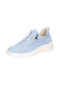 Waldläufer WALDLÄUFER Damen Slip-On Sneaker "H-BIGGI", Gr. 7,5, blau, Ziegenveloursleder, unifarben, sportlich, Schuhe, Halbschuh, Slipper, Freizeitschuh in