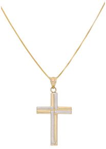 Firetti Damen Kette mit Anhänger "Schmuck Geschenk Gold 375 Halsschmuck Halskette Goldkette Venezianer", Gelbgold 375, L: 45cm, gold, Gelbgold 375,