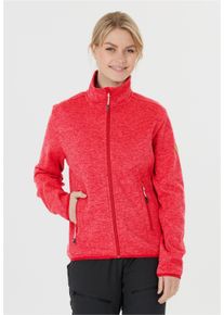 WHISTLER Damen Fleecejacke "SAMANI", rot, sportlich, Gr. 42, meliert, 100% Polyester, Jacken, aus schnell trocknendem Funktionsmaterial