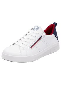 RIEKER SPORT Damen Sneaker, Gr. 42, bunt, Leder, Textil, sportlich, Schuhe, Schnürung und Reißverschluss, Freizeitschuh, Halbschuh, Schnürschuh