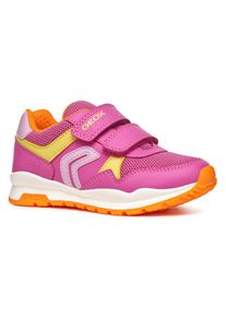 Geox Kinder Sneaker "J PAVEL GIRL", Gr. 27, pink, Synthetik, Textil, sportlich, Schuhe, Freizeitschuh, Klettschuh in bunter Farbkombination