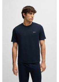 BOSS Herren Pyjamaoberteil "Waffle T-Shirt", Gr. XL, blau, Obermaterial: 60% Baumwolle, 40% Polyester, casual, Shirts