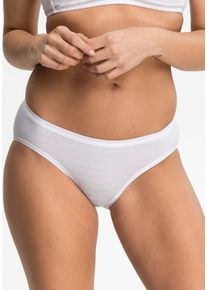 Speidel Damen Bikinislip "Cotton&More", Gr. 40, weiß, Single Jersey, Obermaterial: 56% Baumwolle, 34% Polyamid, 10% Elasthan, unifarben, gestreift,