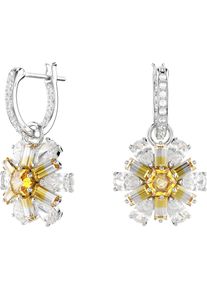 Swarovski Damen Paar Ohrhänger "Idyllia E Florere Drop Blume, 5683243", Metall, gelb, Metall, Ohrringe, mit Swarovski Kristall - Einhänger abnehmbar