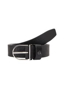 Calvin Klein Damen Ledergürtel "CK METAL ROUND BUCKLE 2.5_MONO", schwarz, casual, Gr. 115, unifarben, Rindsleder, Gürtel