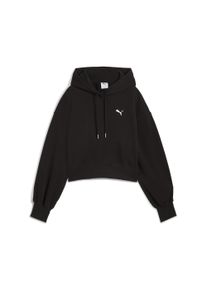 Puma Damen Hoodie "WARDROBE ESS Kurzer Relaxed Fit Hoodie Damen", schwarz, Gr. M, Obermaterial: 32% Polyester, 68% Baumwolle; Rippe: 96% Baumwolle,