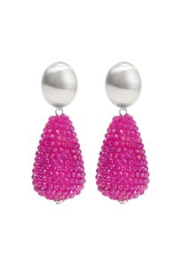 FILIPPA FIRENZE Damen Paar Ohrclips "Fioruccio", pink, Ohrringe, mit funkelnden Kristallen