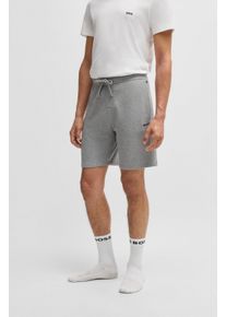 BOSS Herren Pyjamashorts "Waffle Shorts", Gr. XL, grau, Jersey, Obermaterial: 60% Baumwolle, 40% Polyester, casual, Hosen