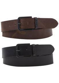 Levi's LEVI'S Damen Ledergürtel "CORE METAL WENDEGÜRTEL", braun, casual,modisch, Gr. 120, unifarben, Leder, Gürtel, Reversible Core Metal Belt