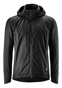 Gonso Herren Fahrradjacke "Save Jacket Therm M", schwarz, Gr. S, 100% Polyester, Jacken, Herren Regenjacke wind- und wasserdicht, Radjacke mit Kapuze