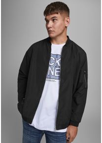 Jack & Jones PlusSize Herren Bomberjacke "RUSH BOMBER", schwarz, modisch, Gr. 4XL, JACK & JONES PLUSSIZE, Obermaterial: 100% Polyester, Jacken, Bis Größe 6XL