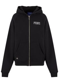 PEQUS Herren Sweatjacke "PEQUS PEQUS Rhinestone Art Gallery Zip-Hoodie", schwarz, Gr. S, 100% Baumwolle, Sweatjacken
