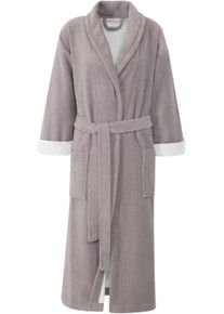 Gözze Unisex-Bademantel GÖZZE, L:128cm in Gr. XL, grau, Baumwoll-Mix, Hausmäntel, "Turin, ideal für Sauna & Spa, Hotelbademantel, Morgenmantel", für Damen