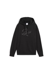 Puma Damen Hoodie "ESS SCRIPT Comfort Hoodie Damen", schwarz, Gr. XS, Obermaterial: 32% Polyester, 68% Baumwolle; Kapuzenfutter: 100% Baumwolle;