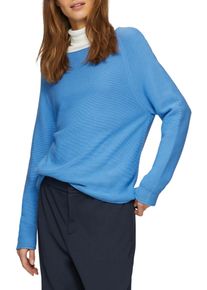 s.Oliver Damen Strickpullover, blau, casual, Gr. 34, unifarben, Strick, Obermaterial: 60% Baumwolle, 40% Polyacryl, Pullover, mit U-Boot Ausschnitt