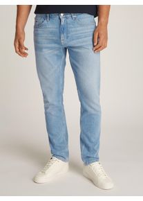 Tommy Jeans Herren Tapered-fit-Jeans "Austim Slim Tapered", blau, casual, Gr. 33, unifarben, Denim/Jeans, Obermaterial: 99% Baumwolle, 1% Elasthan,