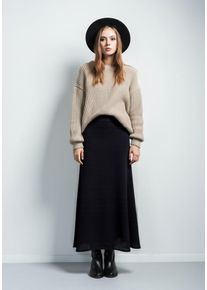 Melrose Damen Midirock, schwarz, feminin, Gr. 36, unifarben, Web, Obermaterial: 100% Polyester. Futter: 100% Polyester, Röcke