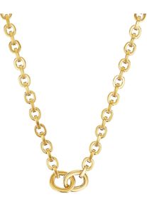 s.Oliver Damen Kette ohne Anhänger "2038853", Edelstahl, L: 45cm, gold, Edelstahl, Halsketten