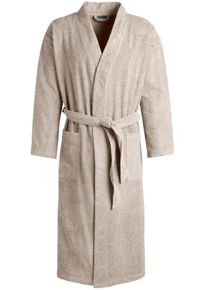 Unisex-Bademantel Egeria, L:120cm in Gr. S, grau, Walkfrottee, Hausmäntel, "Topas, ideal für Sauna & Spa, Hotelbademantel, Morgenmantel", für Damen &
