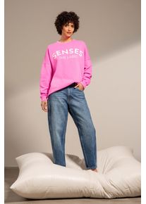 Damen Weite Jeans, blau, casual, Gr. 28, SENSES.THE LABEL, Abriebeffekte, Material: 100% Baumwolle, Jeans, aus Baumwolle