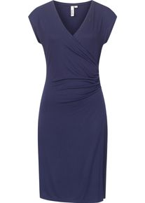 Ragwear Damen Etuikleid "Crupi", blau, Basic, Gr. XXL, Material: 95% Viskose, 5% Elasthan, Kleider, figurbetontes Sommerkleid mit Raffung an der