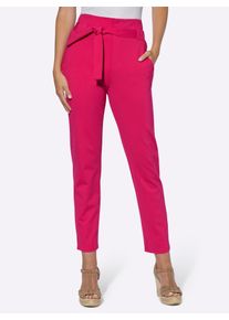 Heine Damen Webhose, pink, Gr. 34, unifarben, 70% Viskose, 25% Polyamid, 5% Elasthan, Hosen