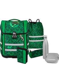McNeill Kinder Schulranzen "Perfecto, Wow", grün, Polyester, Rucksäcke, inkl. Federmäppchen, Turnbeutel, Schlamperrolle & Motivmagnet