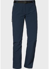 Schöffel SCHÖFFEL Damen Outdoorhose "Pants Taibun L", blau, sportlich, Gr. 72, Oberstoff : 68% Nylon 21% Polyester 11% Elasthan, Hosen