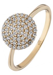 Jobo Damen Fingerring, 54, Gelbgold 333, gold, Gelbgold 333, Fingerringe, 333 Gold mit 60 Zirkonia