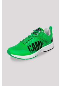CAMP DAVID Herren Sneaker, Gr. 46, grün, Textil, Synthetik, Leder, bestickt, casual, Schuhe, mit gepolstertem Einstieg